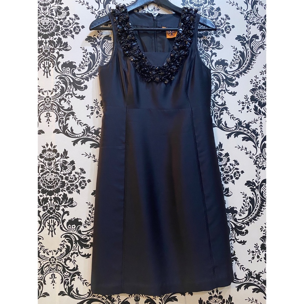 Tory Burch beaded neckline shift dress